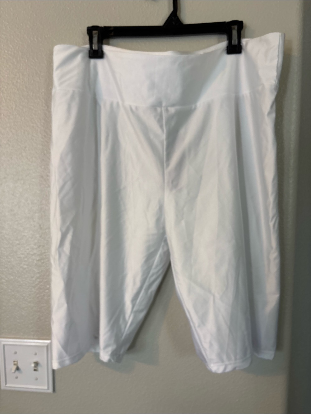 AQ-Sport Plus Size White Biker Shorts 3X